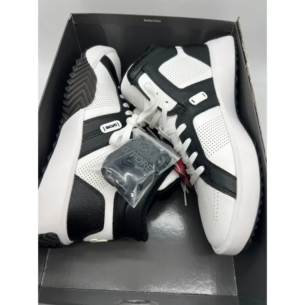 G/Fore G.112 Leather Mid-Top Street Shoe Black/White Men's Size 11.5 New